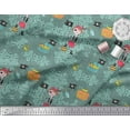 thumbnail image 3 of Soimoi Georgette Viscose Fabric Flag,Treasure Box & Pirate Boy Nautical Decor Fabric Printed Yard 42 Inch Wide, 3 of 3