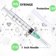 thumbnail image 2 of Utensilios dispensadores de laboratorio, 50 unidades, 3 ml, 21 Ga, envueltos individualmente, 2 of 5