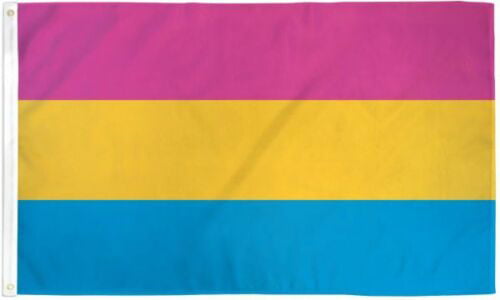 Pack of 2 LGBT Lesbian Gay Transgender Pan Pride Rainbow Polyester Flag 