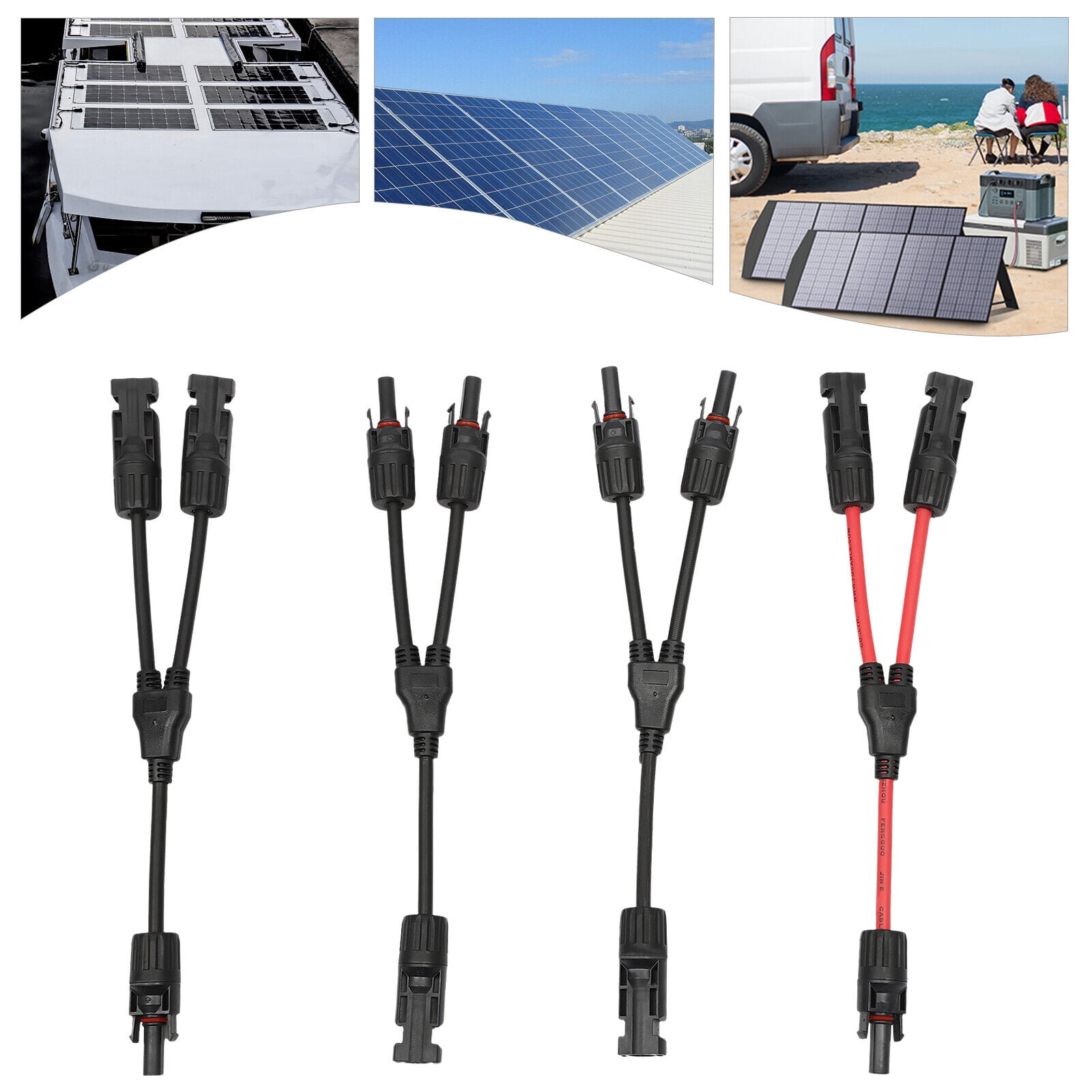 4 Pcs 1000V IP67 Solar Yconnector Y Branch Connector Solar Panel