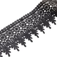 thumbnail image 2 of Pgeraug Lace Trim, 1 Yard 9Cm Wide Floral Sewing Lace, Wedding Dress Embellishment Diy Craft Decor, Black, 2 of 2