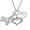A, variant on Large Gelato Script Initial - A - Courage Strength Wisdom Heart & Runner Zoe Necklace