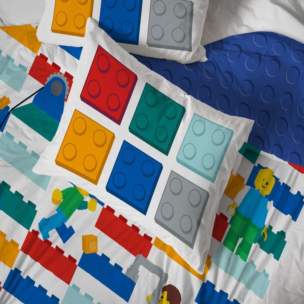 LEGO® Kids 2 Piece Multicolor Reversible Comforter and Pillowcase Bedding Set, Twin/Full