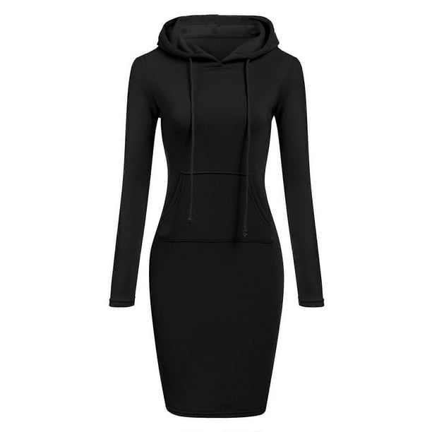 Girl Autumn Hooded Knitted Dress Winter Women Sexy Dresses Suitable for Women Casual Daily Life