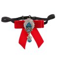 thumbnail image 2 of Pajarita Atada Previamente Del Banquete de Boda de Los Hombres de La Moda, Ajustable - Rojo, Tamaño libre Sunnimix Corbata masculina, 2 of 7