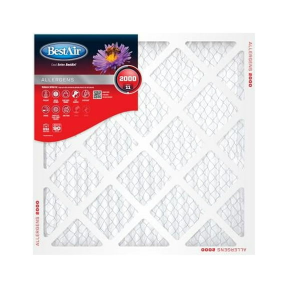 BestAir B1-1624-11-6 16x24 x 1 In. MERV 11 Furnace Filter, 90 Days - Quantity 6