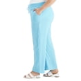 thumbnail image 3 of JM Collection Plus Size Gauze Drawstring Pants Seafoam Blue 2X, 3 of 4