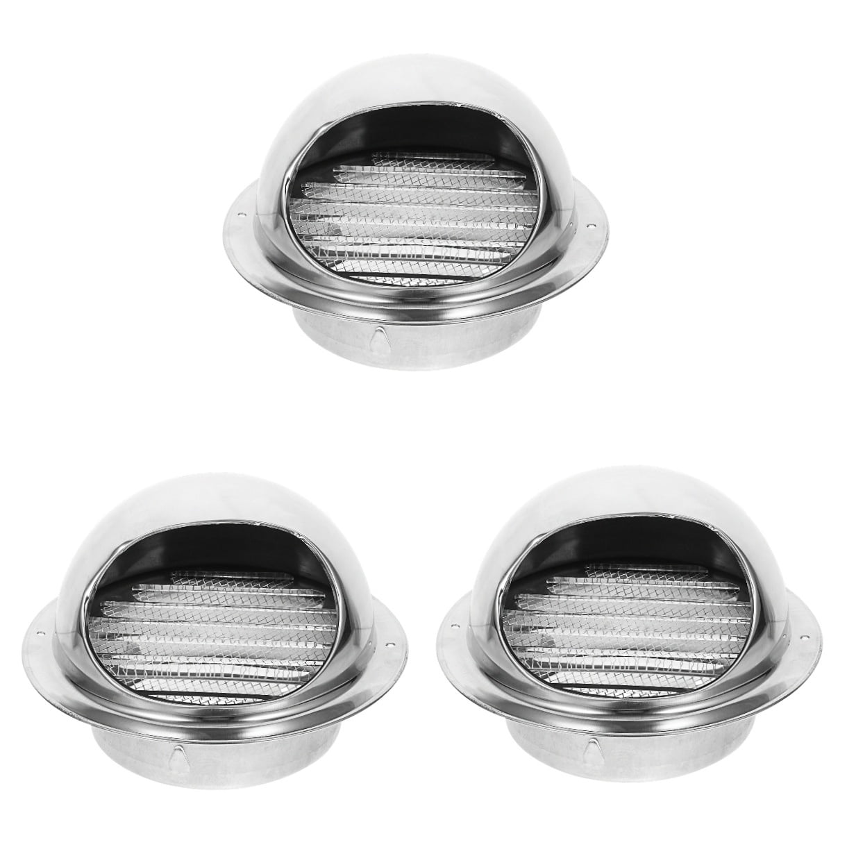 Raindrops 3pcs Round Exhaust Grille External Extractor Wall Dryer Vent Stainless Steel Vent Cover