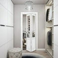 thumbnail image 3 of Sliding Closet Bi-fold Doors | Lucia 1533 White Silk with Clear Glass, 3 of 5