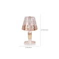 thumbnail image 3 of Lámpara de mesa de cristal | Luz ambiental decorativa | Protección transparente y suave para los ojos, artesanía exquisita, estilo moderno vintage | Blanco | 12x6x6cm, 3 of 7