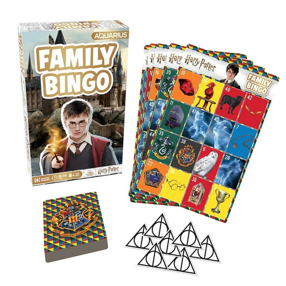 Juego de bingo AQUARIUS Harry Potter Family con 18 cartas para niños mayores de 8 años