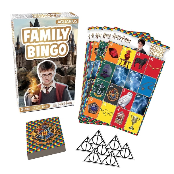 Juego de bingo AQUARIUS Harry Potter Family con 18 cartas para niños mayores de 8 años