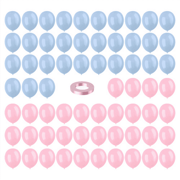 New Arrivals Pink and Blue Latex Balloons,12 Inch Gender Reveal Balloons