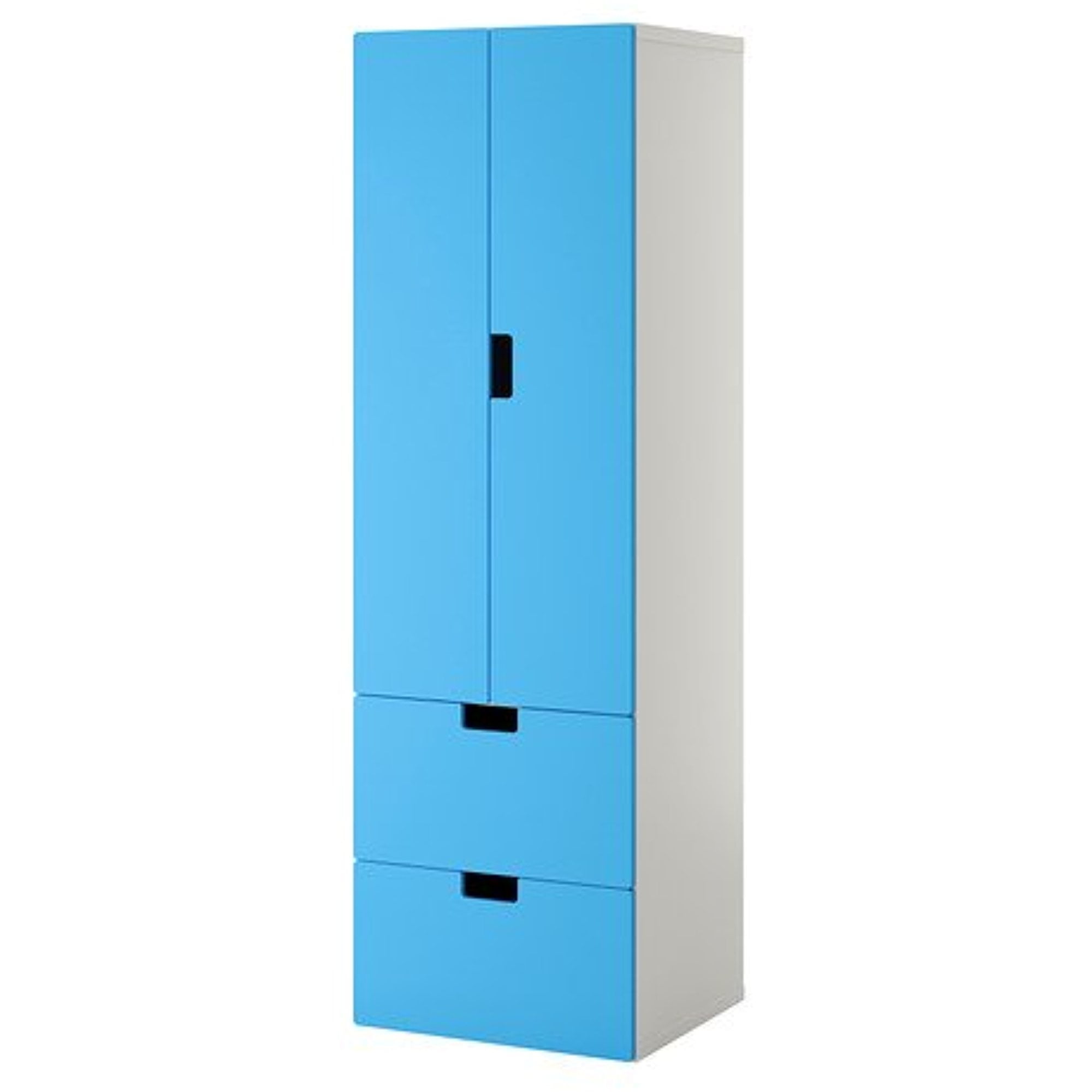 Ikea Storage combination w doors/drawers, white, blue 8202.52323