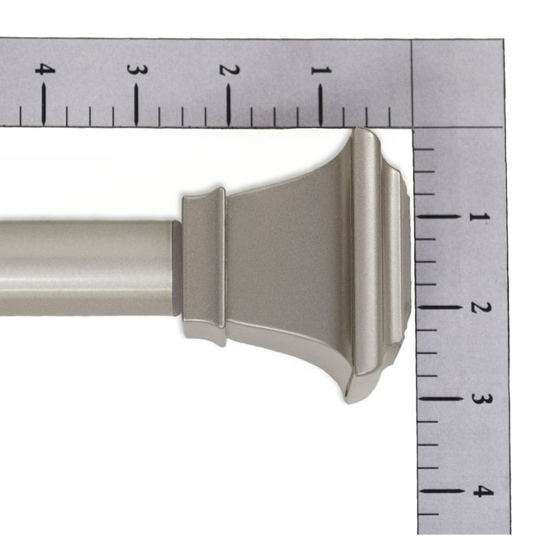 Mainstays Nickel Adjustable Tension Window Curtain Rod, 1 Diameter,  Adjustable 48 - 84 