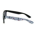 thumbnail image 3 of Love Heart Print Arm Hipster Black Horn Rim Sunglasses Shiny Black White Arm, 3 of 4
