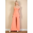 thumbnail image 2 of Ribbed Backless Jumpsuit with Cowl Neck and Split Wide Legs, 2 of 10