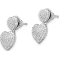 thumbnail image 2 of Sterling Silver Cz Brilliant Embers Hearts Post Earrings Made In China qmp1379, 2 of 5