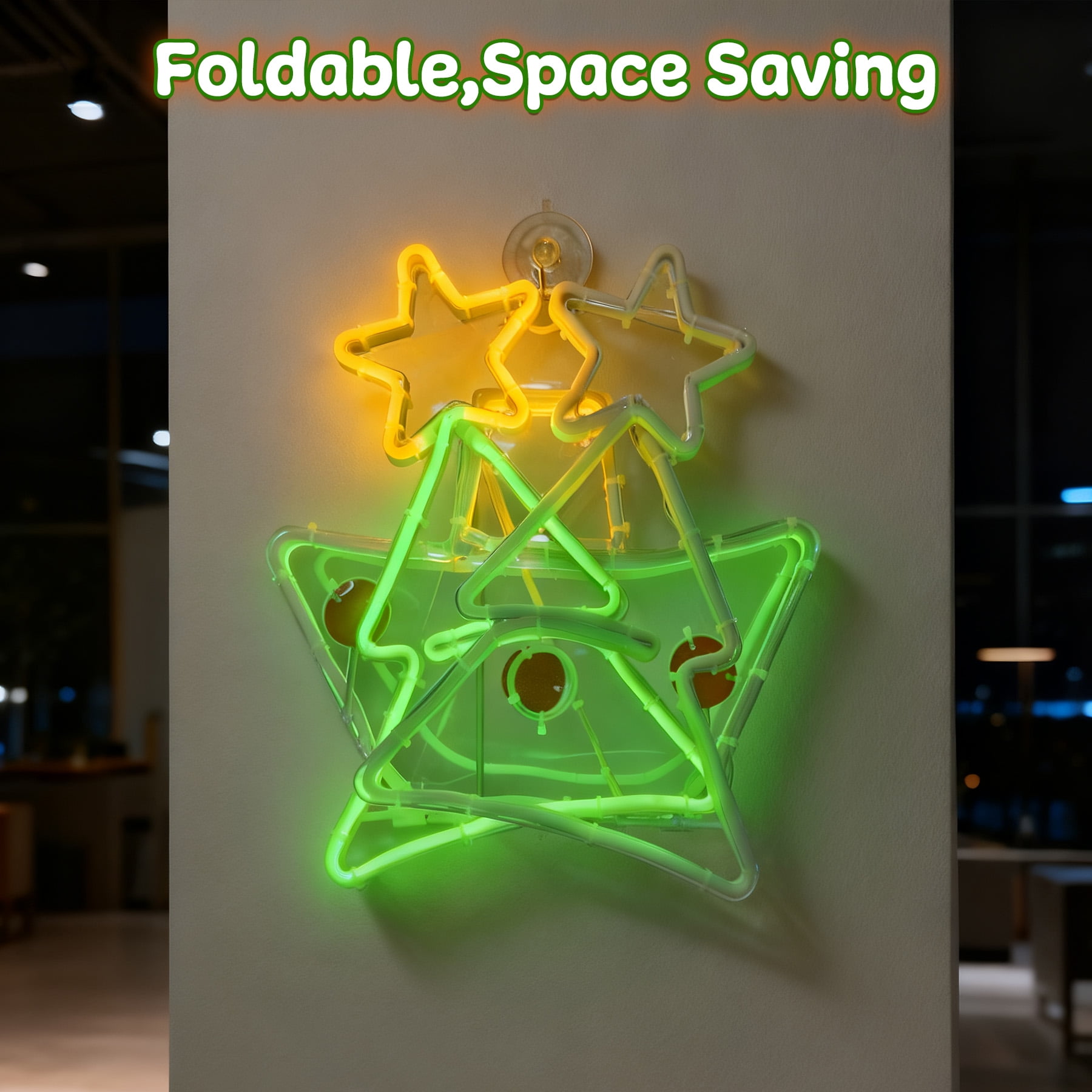 Beatineon Swinging Christmas Tree Neon Sign, 23" Dynamic Wall Decor with 8H Timer & Speed Control, Indoor Holiday Light for Home Office Bar