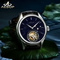 thumbnail image 6 of AESOP Tourbillon Watches for Men Mechanical Hand Wind Wristwatches Blue Sandstone Dial Stainless Steel Sapphire Crystal Waterproof Business Luxury Dress Watch 7025, 6 of 8