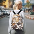 thumbnail image 7 of Fashion Quilted Backpack for Women Lightweight Travel Daypack Casual Bag for Shopping Travel Colorful Cartoon Cats M, 7 of 7
