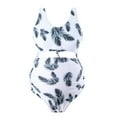 thumbnail image 3 of Maternity Swimsuit Womens Maternity Floral V Neck Swimwear Bathing Beach Swimsuit Suits Maternity Pregnancy Bikini Swimwear One-Piece Swimsuits(Color:White,Size:L), 3 of 6