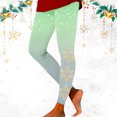 thumbnail image 4 of Gibobby Leggings Navideños Leggings de yoga ajustados con estampado navideño degradado para mujer(Verde,CH), 4 of 5