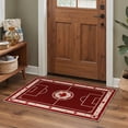 thumbnail image 3 of GENIMO 8'x10' Area Rug for Living Room, Washable Rug Non Slip Soft Maple Leaf Soccer Field Rug for Bedroom Dining Room Home Office, Dusty Crimson, 3 of 8