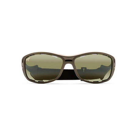 Maui Jim Men's and Women's Waterman Polarized Wrap Sunglasses, Titanium Medium