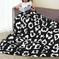 thumbnail image 6 of Zufioo Black Leopard Fleece Blanket Queen Size,Plush Bed Blanket,Ultra Soft Throw Blanket,Plush Fuzzy Cozy Blanket Perfect for Bed,Couch-40"x30", 6 of 7