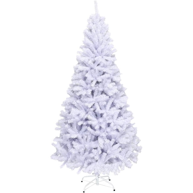 Árbol de Navidad SPSUPE Pino artificial PVC blanco 2,3 m con soporte