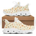 thumbnail image 1 of Zapatillas de deporte con plataforma y cordones transpirables con estampado de huellas de mascotas para mujer, 1 of 6