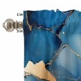 thumbnail image 4 of Watercolor Curtain Valances Set Splicing Mystery Decoration Kitchen Curtains 24&nbsp;inch Length Rod Pocket Valance and Tiers 3 Piece Set Small Bedroom Bathroom Laundry Decor, 4 of 9