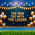 thumbnail image 5 of Glitter Design Birthday Banner Metallic Balloons Event Decoration The Man The Myth The Legend Banner for Birthday Party Father's Day Retirement Celebration, 5 of 7
