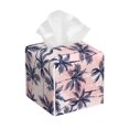 thumbnail image 1 of Balery Tropics Palm Trees Porta Pañuelos de Cuero con Estampado – Funda Moderna Cuadrada para Caja de Pañuelos, Dispensador 5x5x5'', 1 of 7