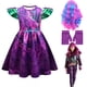 thumbnail image 4 of Nuevo disfraz de Mal de Descendants 3 para niñas, disfraz de Evie para cosplay, disfraz de fantasía para niños, ropa de Halloween, peluca, vestido elegante para fiesta de cumpleaños, 4 of 5