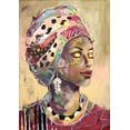 thumbnail image 2 of Eaton, Winnie 11x14 Black Ornate Wood Framed with Double Matting Museum Art Print Titled - Headscarf Pink, 2 of 4