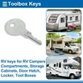 thumbnail image 3 of Unique Bargains CH751 RV Key Spare Keys for RV Campers Cabinets Push Locks Truck Tool Box Lock Key for Camper Door Lock Tool Boxes Latch Iron Nickel Plating 10 Pcs, 3 of 7
