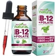 thumbnail image 1 of Vitamina B12 líquida más folato orgánico sublingual extra fuerte, 1 of 6