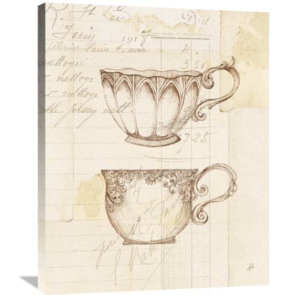 Global Gallery's 'Authentic Coffee V' by Daphne Brissonnet Stretched Canvas Wall Art