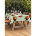 thumbnail image 2 of Cute Ladybugs Outdoor Tablecloth - 54x80 Inch Rectangle Dining Table Cover, Spring Botanical Leaves Green Waterproof Outdoor Table Cloth with Umbrella Hole & Zipper for Picnic/Patio/Party, 2 of 7