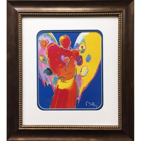 Peter Max "Angel With Heart" Newly Custom Framed Print Art POP psychedelic Neo Generic