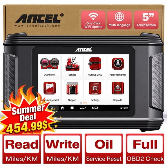 ANCEL DM500 Car OBD2 Scanner Mileage Adjustment Odometer Correction Oil Tool