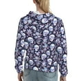 thumbnail image 7 of Sikiie Skull flower crystal Women's Casual Hoodies Long Sleeve Lightweight Pullover Tops Loose Sweatshirt-Large, 7 of 7