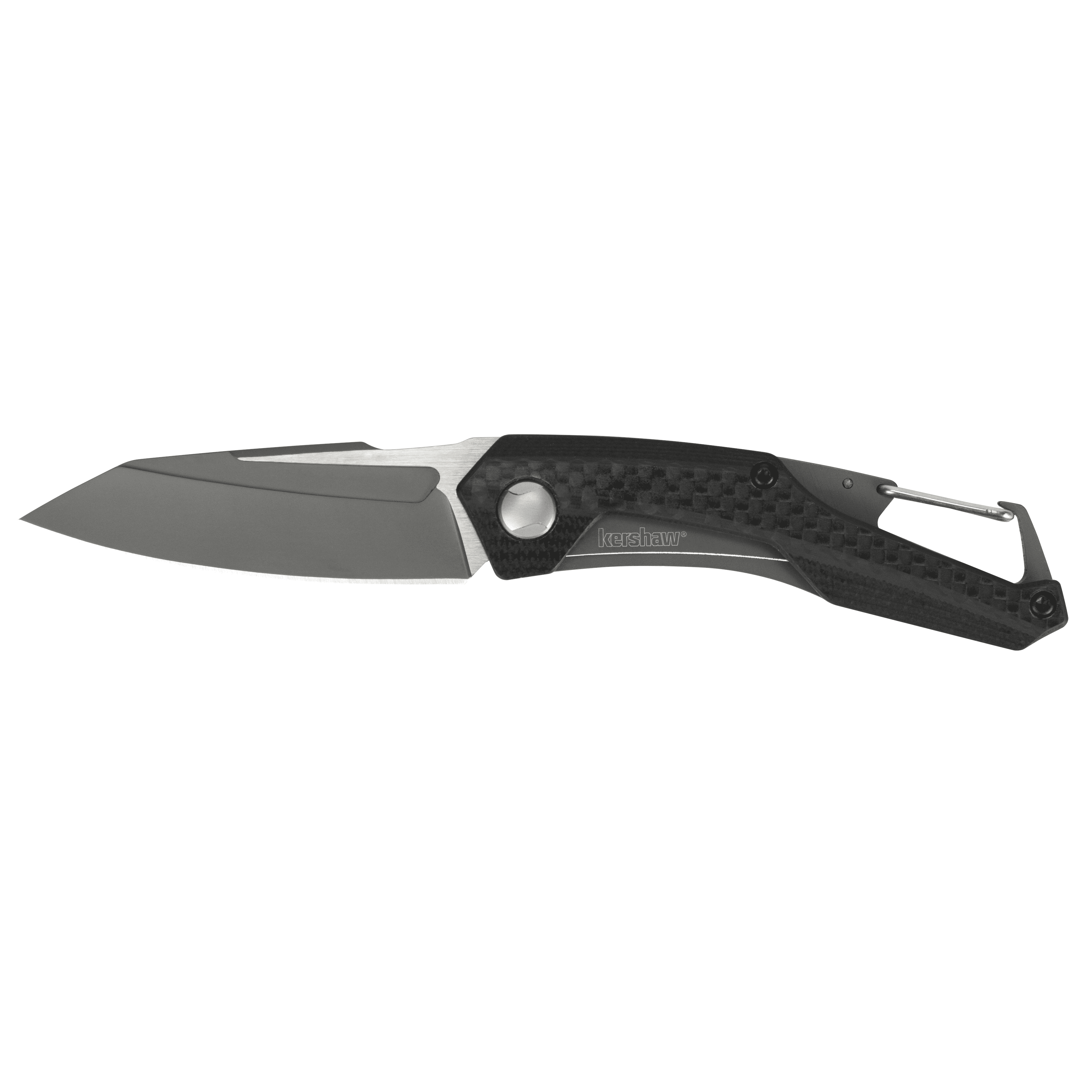 Kershaw Reverb (1220) Lightweight Folding Pocket Knife with 2.5 In. 8Cr13MoV Stainless Steel Blade; Features Carabiner Clip, Frame Lock, and Single Position Extra Deep Carry Pocket Clip; 1.6 oz.