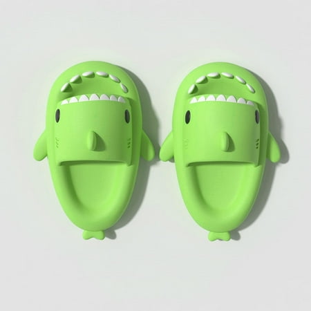 

CoCopeanut Men Women Summer Beach Slippers Gradient Shark Slides Fashion Outdoor Indoor Eva Soft Flip Flops Male Thick Sole Anti-Slip Shoes