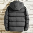 thumbnail image 3 of Hvot&aat Mens Thicken Cotton Hooded Coat Big and Tall Winter Waterprpoof Puffer Windproof Hood Down Quilted Parka Jacket, 3 of 4