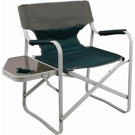 Outpost Elite Folding Camping Chair with Side Table & Cup Holder, Weather-Resistant Portable Chair with Arm Rests