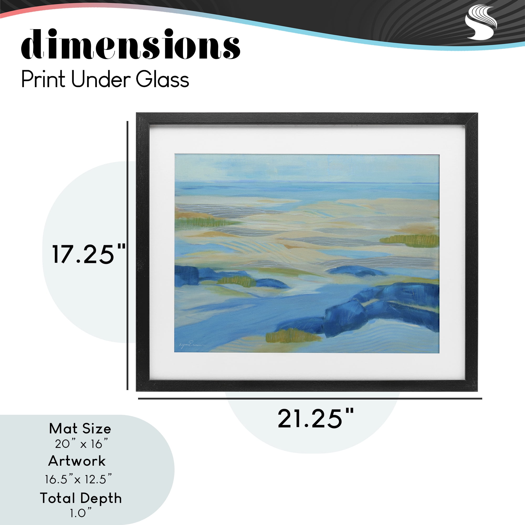 Stupell Industries Coastal Walk Among Dunes Black Framed Print Under Glass, design by Lynn Ericson Fine Art