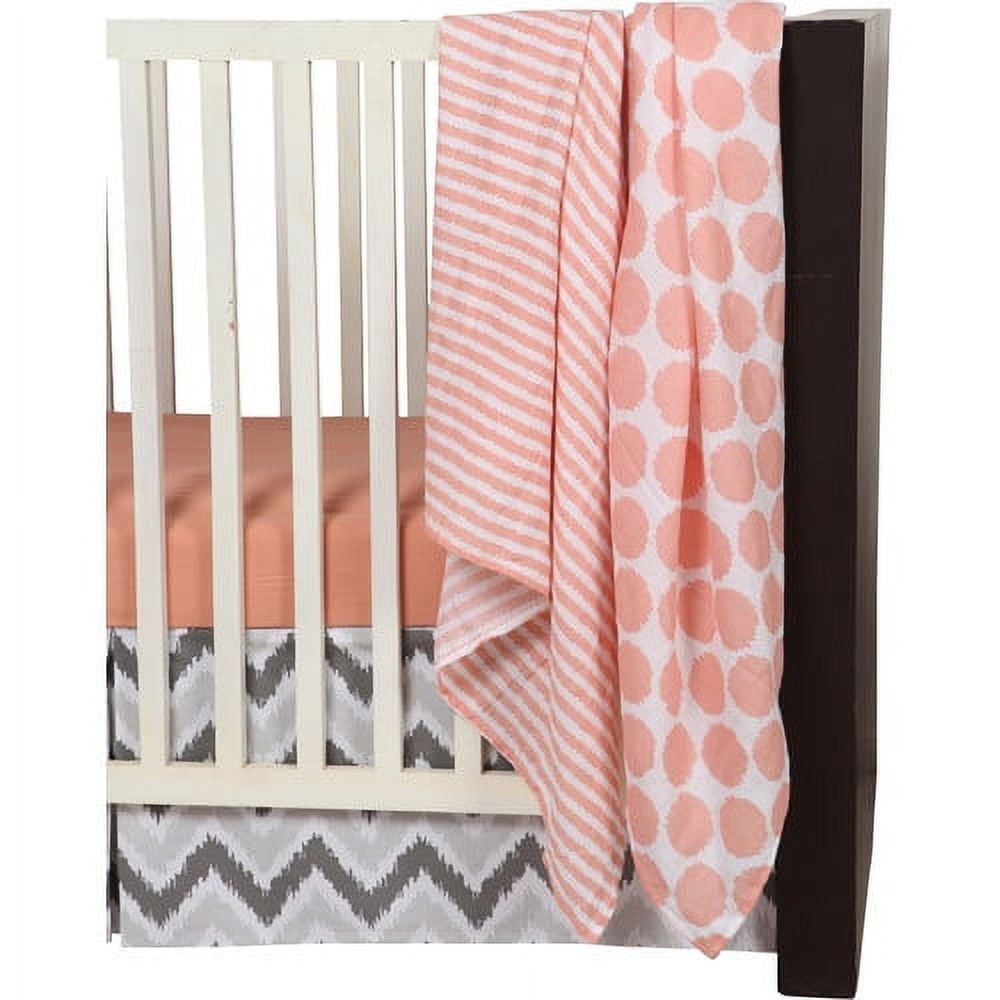 Bacati Ikat Dots / Stripes 4 Piece Crib Set